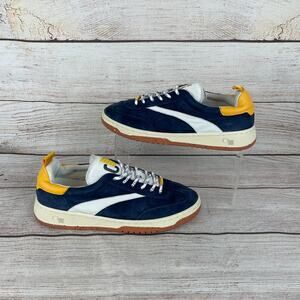 Oncept Women's Navy & Yellow Suede Casual Sneakers